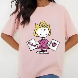 Valentines Womens Shirts Peanuts Valentines Day Sally Valentines T Shirt 3