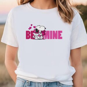 Valentines Womens Shirts Peanuts Valentines Day Snoopy Be Mine T Shirt 1