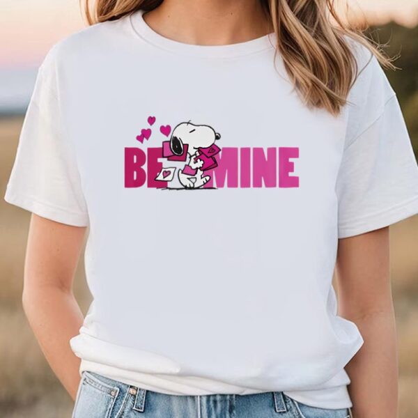 Valentines Womens Shirts, Peanuts Valentine’s Day Snoopy Be Mine T-Shirt