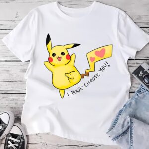 Valentines Womens Shirts, Pikachu I…