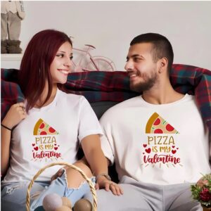 Valentines Womens Shirts Pizza Is My Valentine Funny Valentines Day Kid Boy Girl Unisex Shirt 2