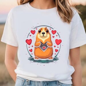 Valentines Womens Shirts Prairie Dog Valentine Day T Shirt 3