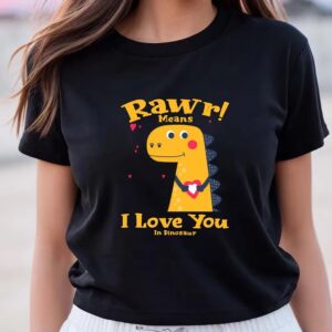 Valentines Womens Shirts Rawr Means I Love You In Dinosaur I Love You Valentine Day T Shirt 3