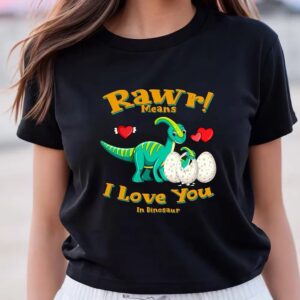 Valentines Womens Shirts Rawr Means I Love You In Dinosaur I Love You Valentine T Shirt 3