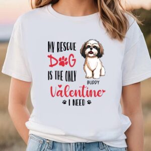 Valentines Womens Shirts Rescue Dog Valentine T Shirts 1