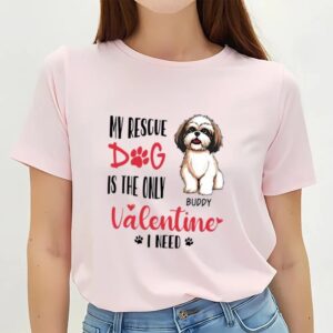 Valentines Womens Shirts Rescue Dog Valentine T Shirts 3