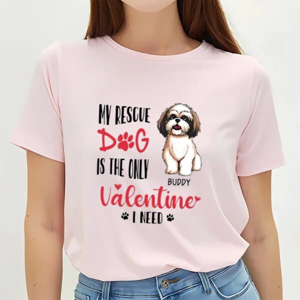 Valentines Womens Shirts, Rescue Dog Valentine T Shirts