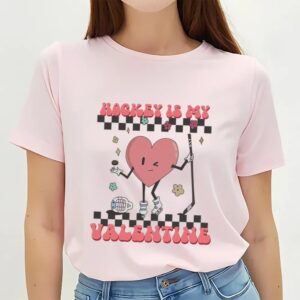 Valentines Womens Shirts Retro Hockey Valentines Day shirt Hockey Is My Valentine Hockey Heart Player T Shirt 3