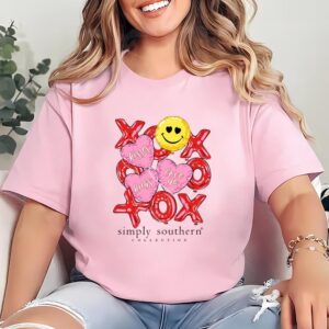 Valentines Womens Shirts Simply Southern Xoxo Balloons Valentines T shirt 2