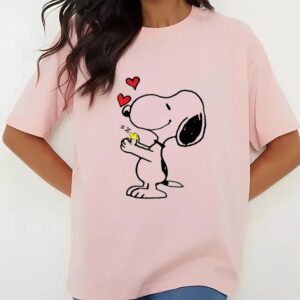 Valentines Womens Shirts Snoopy And Woodstock Happy Valentine Day Gifts Shirt 3