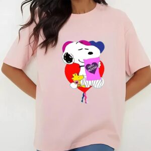 Valentines Womens Shirts Snoopy And Woodstock Happy Valentine Shirt 3