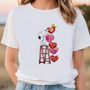 Valentines Womens Shirts Snoopy And Woodstock Love U Valentine Day Shirt 3