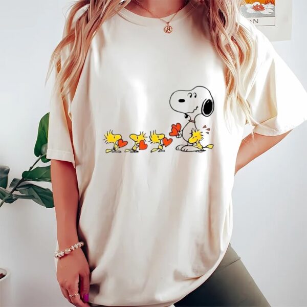 Valentines Womens Shirts, Snoopy And Woodstock Valentine Day Gifts Shirt