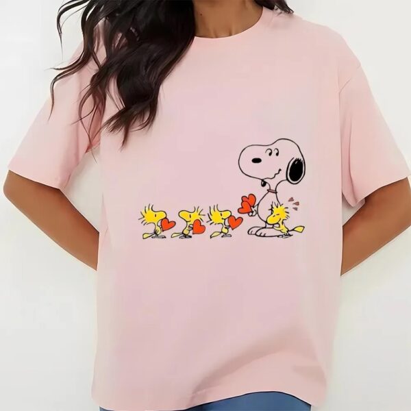 Valentines Womens Shirts, Snoopy And Woodstock Valentine Day Gifts Shirt