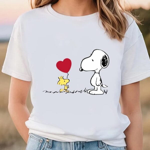 Valentines Womens Shirts, Snoopy And Woodstock Valentine Day Shirt