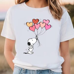 Valentines Womens Shirts Snoopy Balloon Hearts Valentines Day Gift T Shirt 1