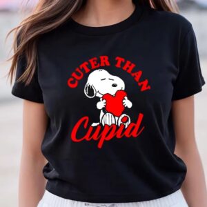 Valentines Womens Shirts Snoopy Cuter Than Cupid Valentine Day Shirt 3