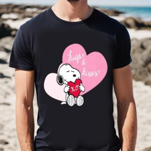 Valentines Womens Shirts Snoopy Hugs And Kisses Valentine T Shirt 1