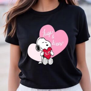 Valentines Womens Shirts Snoopy Hugs And Kisses Valentine T Shirt 3