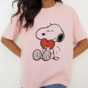 Valentines Womens Shirts Snoopy Hugs Heart Snoopy Classic T Shirts 3