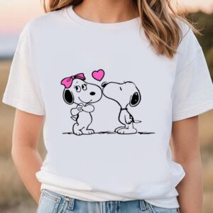 Valentines Womens Shirts Snoopy Kiss Girlfriend Valentine Shirt 1