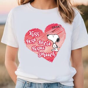 Valentines Womens Shirts Snoopy Kisses Light Valentine T Shirt 1