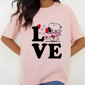 Valentines Womens Shirts Snoopy Love Happy Valentine Shirt 3