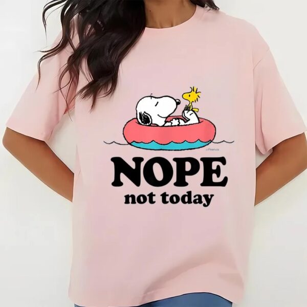 Valentines Womens Shirts, Snoopy Nope Not Today T-Shirt Valentine Merch Holiday Valentine Day Gifts Shirt