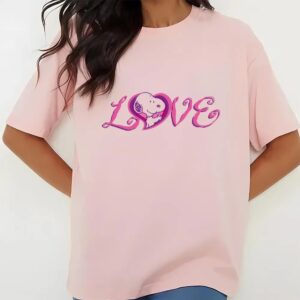 Valentines Womens Shirts Snoopy Peanuts Love Valentine T Shirt 3