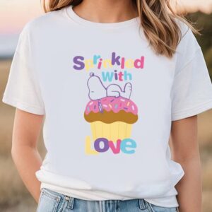 Valentines Womens Shirts, Snoopy Sprinkled…