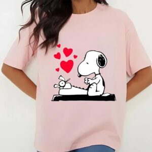 Valentines Womens Shirts Snoopy Valentines Day Shirt Bull Snoopy Love Shirt 3