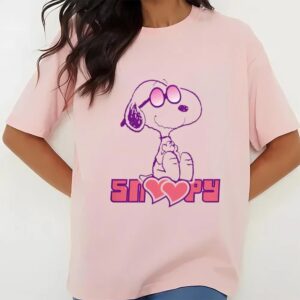 Valentines Womens Shirts Snoopy With Hearts Valentine T Shirts 3