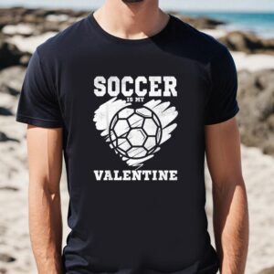 Valentines Womens Shirts Soccer Football Heart Vintage Valentines Day T Shirt 1