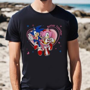 Valentines Womens Shirts Sonic And Amy Rose Couple Shirt Sonic Valentines Shirt 1