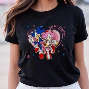 Valentines Womens Shirts Sonic And Amy Rose Couple Shirt Sonic Valentines Shirt 3