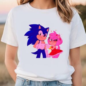 Valentines Womens Shirts Sonic And Amy Rose Couple Shirt Sonic Valentines Shirt Sonic The Hedgehog Couple Shirt 1