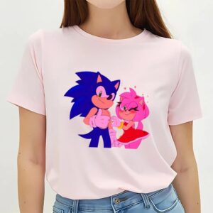 Valentines Womens Shirts Sonic And Amy Rose Couple Shirt Sonic Valentines Shirt Sonic The Hedgehog Couple Shirt 3