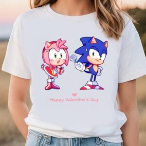 Valentines Womens Shirts Sonic The Hedgehog Amy Rose Love Girls T Shirt 1