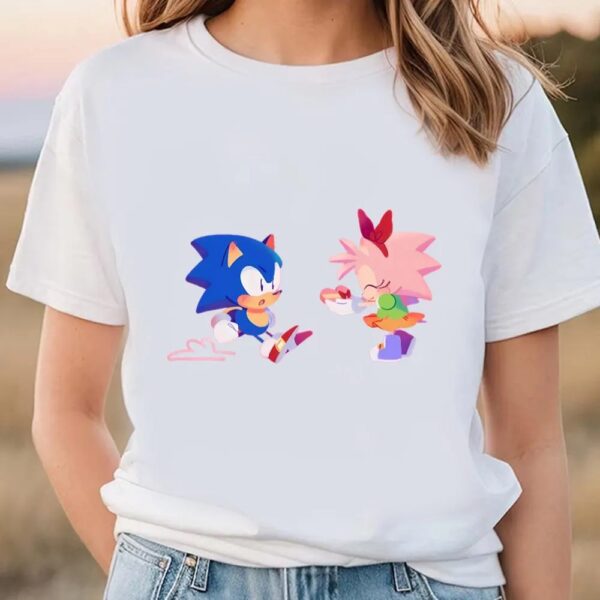 Valentines Womens Shirts, Sonic The Hedgehog Amy Rose Love Valentine T-Shirt