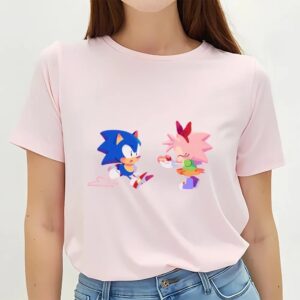 Valentines Womens Shirts Sonic The Hedgehog Amy Rose Love Valentine T Shirt 3