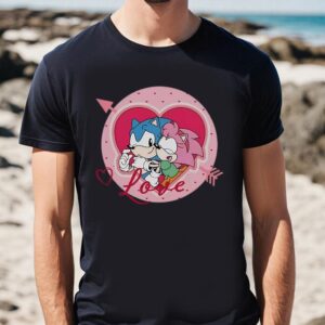 Valentines Womens Shirts Sonic The Hedgehog Amy Rose Love Valentines T Shirt 1