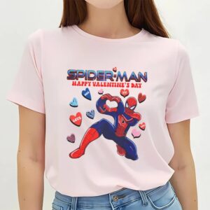 Valentines Womens Shirts Spiderman Happy Valentines Day Shirt 3