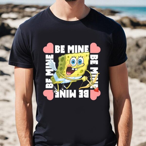 Valentines Womens Shirts, SpongeBob SquarePants Valentine’s Day Cupid Be Mine T-Shirt