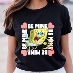 Valentines Womens Shirts SpongeBob SquarePants Valentines Day Cupid Be Mine T Shirt 3