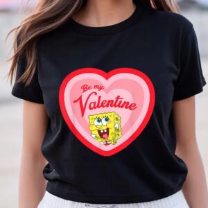 Valentines Womens Shirts Spongebob Squarepants Be My Valentine T shirt 3