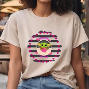 Valentines Womens Shirts Star War Yoda One For Me Baby Yoda Valentines Day T Shirt 1