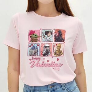 Valentines Womens Shirts Star Wars Characters Valentine Day Shirt Disney Heart Valentine Shirt 3