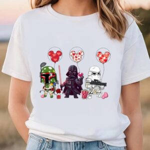 Valentines Womens Shirts Star Wars Characters Valentine Day Shirt Disney Mickey Ears Balloon Valentine Shirt 2