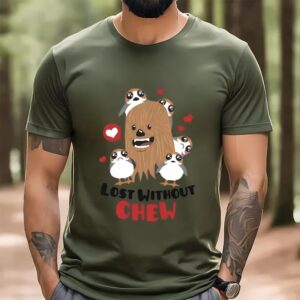 Valentines Womens Shirts Star Wars Chewbacca Valentines Day Lost Without Chewie And Porgs T Shirt 2