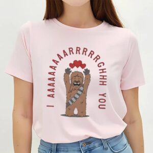 Valentines Womens Shirts Star Wars Chewie Valentine I Aaaaarrrgh You T Shirt 3